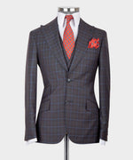 Valerio Milano 3- Piece Italian Men's Suit - 100% Wool Point Seam Classic Suit W/ Straight Leg Trousers