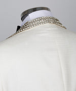 Valerio Milano Men's White Front One Button Custom Desing Classic Vest Suit And Pant