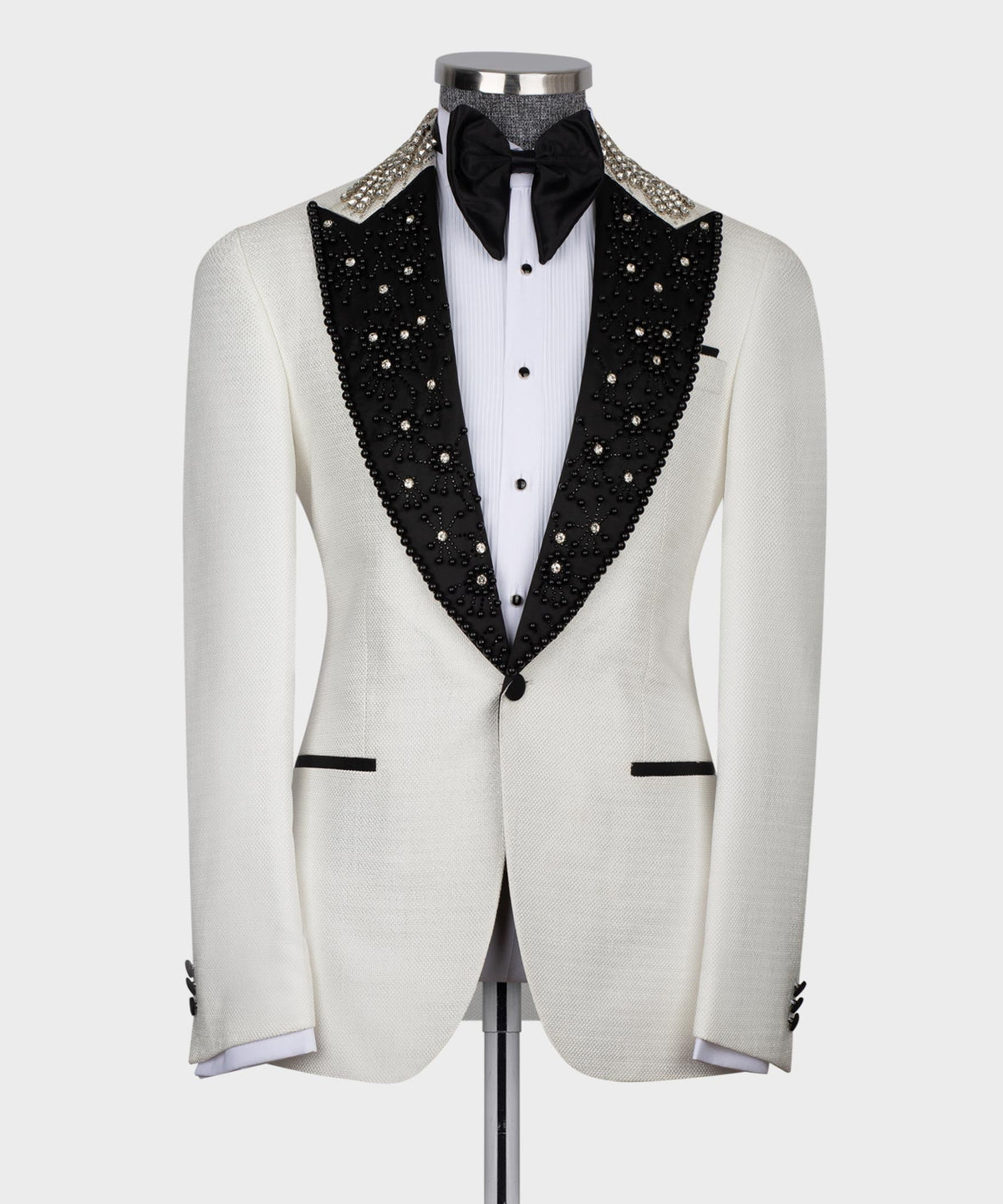 Valerio Milano Men's White Front One Button Custom Desing Classic Vest Suit And Pant