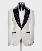 Valerio MilanoMen's Silk And Wool Front One Button Custom Design Vest Suit