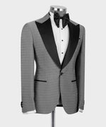 Valerio Milano Black Satin Collar Gray Tuxedo
