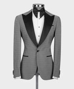 Valerio Milano Black Satin Collar Gray Tuxedo