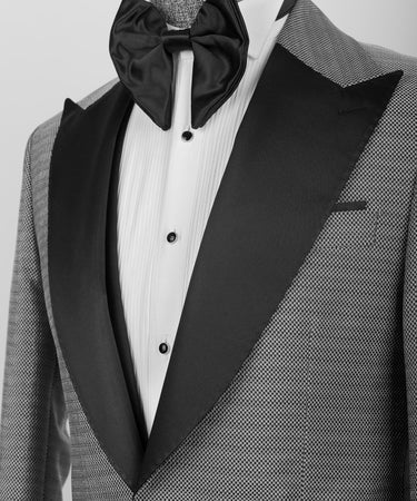 Valerio Milano Black Satin Collar Gray Tuxedo