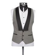 Valerio Milano Black Satin Collar Gray Tuxedo
