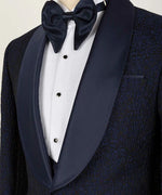 Valerio Milano Blue Satin Collar Blue Tuxedo Suit