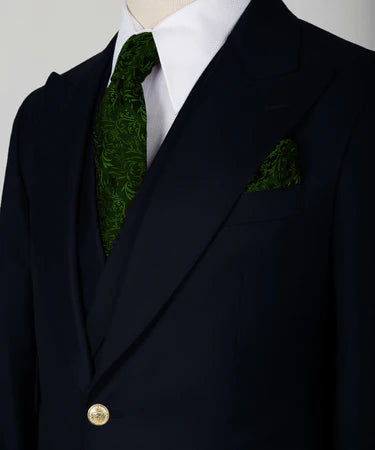 Valerio Milano 3-Piece Italian Men's Suit Dark Blue 100% Wool Front 2 Button Triple Classic Vest Suit Straight Leg Trousers