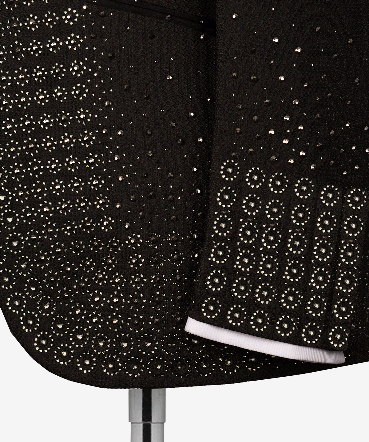 Valerio Milano Men's Black Round Patterned Custom Desing Tuxedo Vest Suit W/ Pant