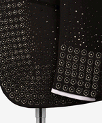 Valerio Milano Men's Black Round Patterned Custom Desing Tuxedo Vest Suit W/ Pant