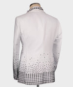 Valerio Milano Black Gem Stone Detailed White Custom Tuxedo Suit