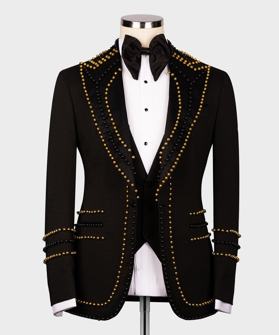 Valerio Milano Men's Custom Desing Tuxedo Classic Vest Suit W/ Pant