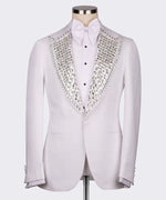 Valerio Milano White Gem Stone White Special Tuxedo Suit