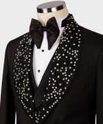 Valerio Milano Handmade Black Custom Design Tuxedo Suit