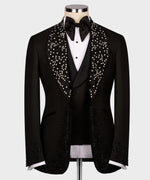 Valerio Milano Handmade Black Custom Design Tuxedo Suit