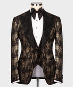 Valerio Milano Brushed Gold Custom Desing Tuxedo Suit