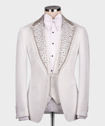 Valerio Milano Men's White Custom Desing Classic Vest Suit W/ Bowtie