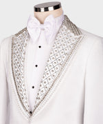 Valerio Milano Men's White Custom Desing Classic Vest Suit W/ Bowtie