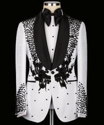 Valerio MilanoFlower Embroidered White Custom Tuxedo