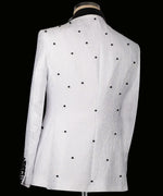 Valerio MilanoFlower Embroidered White Custom Tuxedo