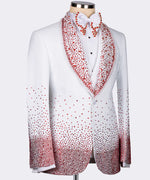 Valerio Milano-Red Stone Embroidered Custom Design Tuxedo
