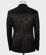 Valerio Milano Men's Black Front One Button Custom Desing Suit W/ Pant
