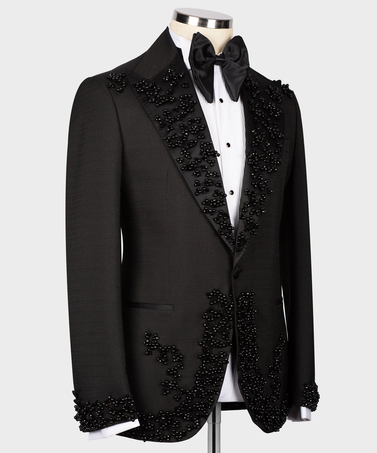 Valerio Milano Men's Black Silk and Wool Custom Desing Suit W/ Pant