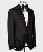 Valerio Milano Men's Black Silk and Wool Custom Desing Suit W/ Pant