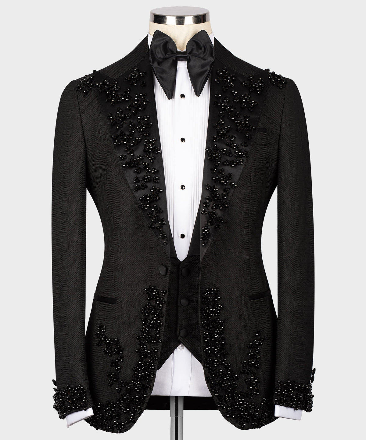 Valerio Milano Men's Black Silk and Wool Custom Desing Suit W/ Pant