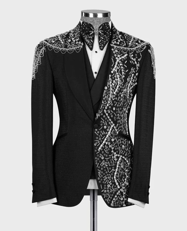 Valerio Milano -Black-Crystal Jewelried SpecialTuxedo