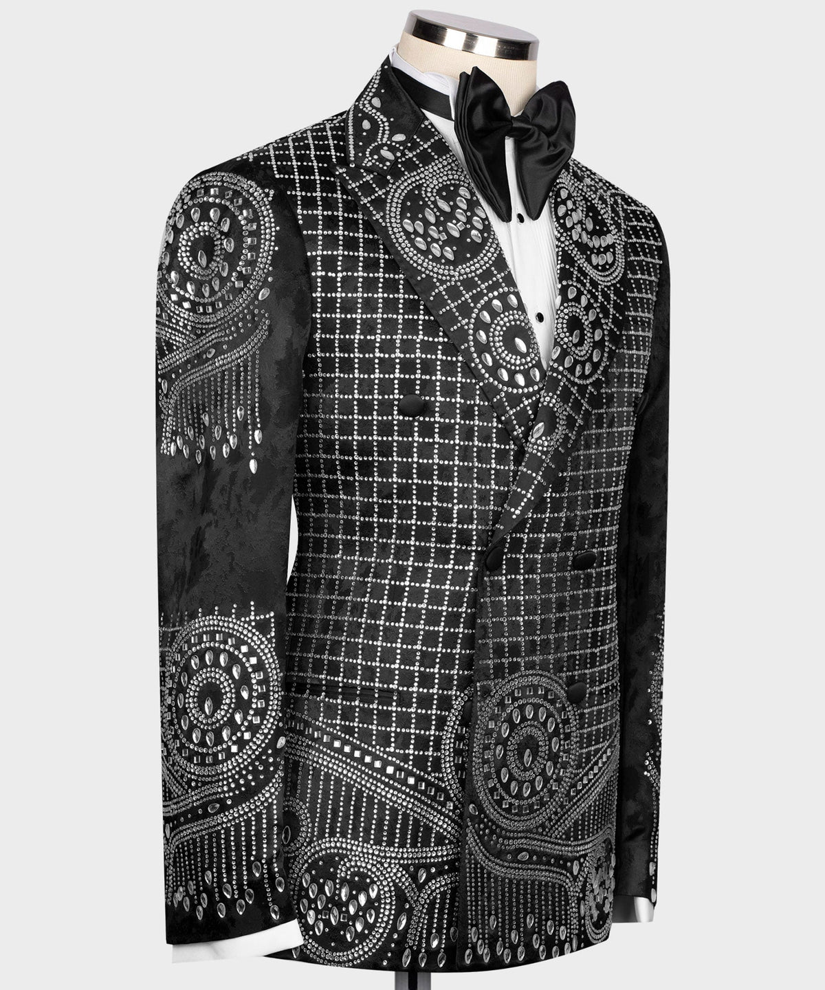 Valerio Milano Men's 100% Silk Satin Front One Button Custom Desing Vest Suit