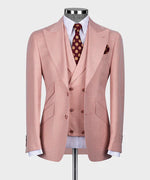 Valerio Milano 3-Piece Italian Men's Suit100% Wool Front 2 Button Triple Classic Suit Straight Leg Trouser