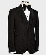 Valerio Milano Black Gem Stone Custom Black Tuxedo