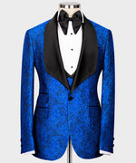Blue Embossed Fabric