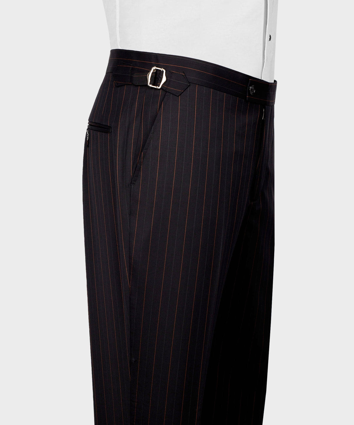 Valerio Milano 3-Piece Italian Men's Suit Black 100% Wool Triple Classic Vest Suit W/ Straight Leg Trousers