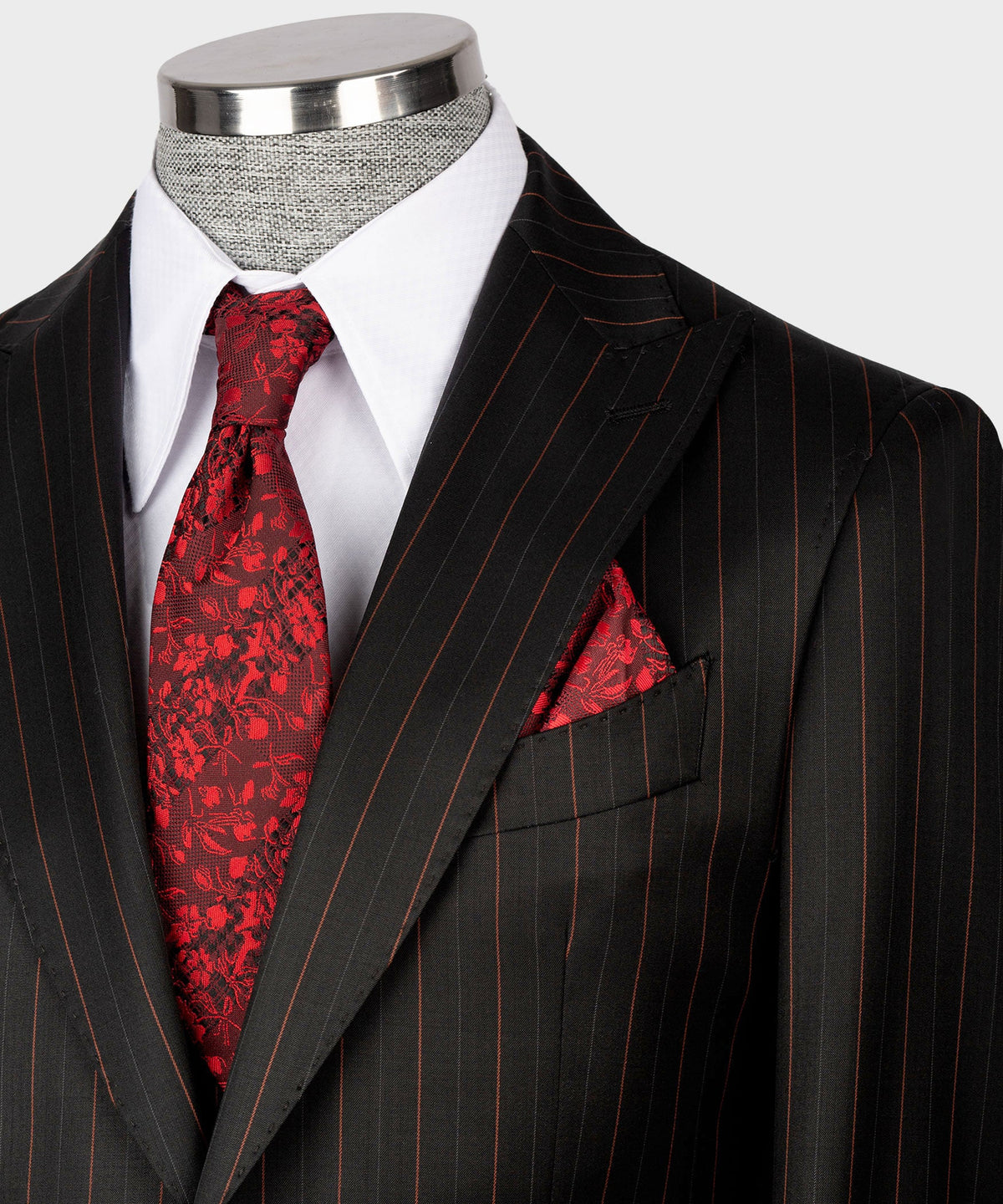 Valerio Milano 3-Piece Italian Men's Suit Black 100% Wool Triple Classic Vest Suit W/ Straight Leg Trousers