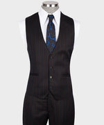 Valerio Milano 3-Piece Italian Men's Suit 100% Wool Dot Seam Front Two Buttons Triple Classic Vest Suit