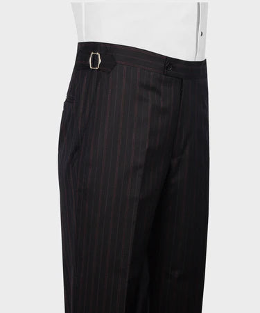 Valerio Milano 3-Piece Italian Men's Suit 100% Wool Pointed Collar Triple Classic Suit Straight Leg Trousers