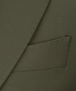 Valerio Milano 3-Piece Italian Men's Suit Dark Green 100% Wool Front Two Buttons Triple Classic Suit