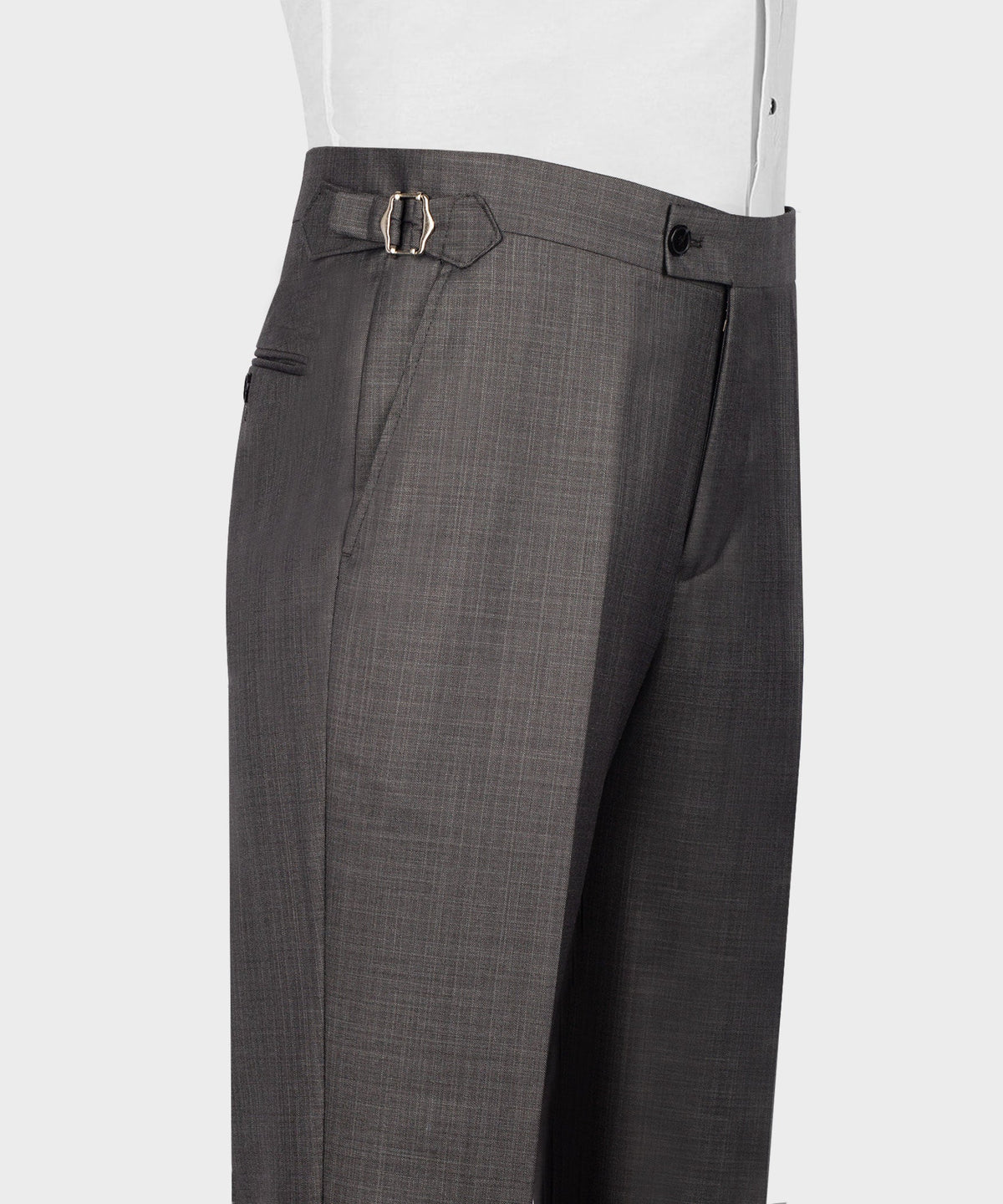Valerio Milano 3-Piece Italian Men's Suit Gray 100% Wool Dot Seam Triple Classic Suit W/ Straight Leg Trousers