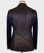 Valerio Milano Men's Blue100% Silk Satin Custom Desing Classic Vest Suit W/ Pant
