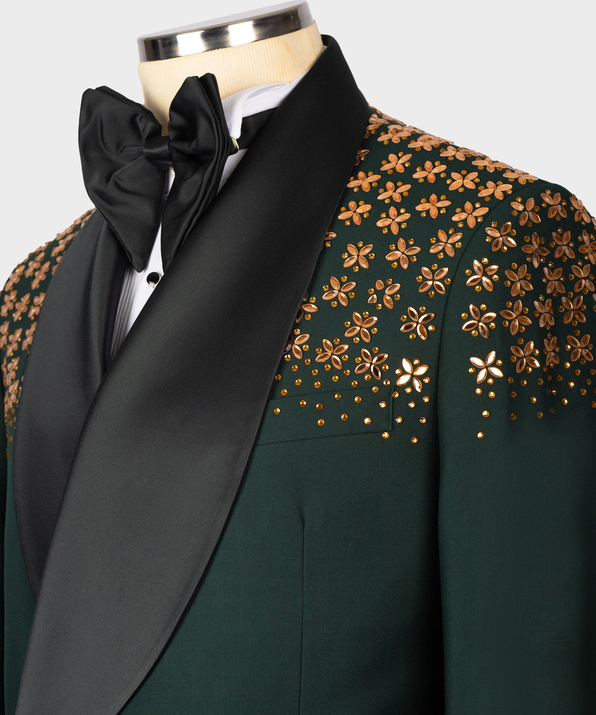 Valerio Milano Men's Dark Green 100% Silk Satin Custom Desing Classic Vest suit