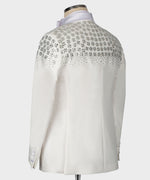 Valerio Milano Men's White 100% Silk Satin Custom Desing Classic Vest Suit W/ Pant