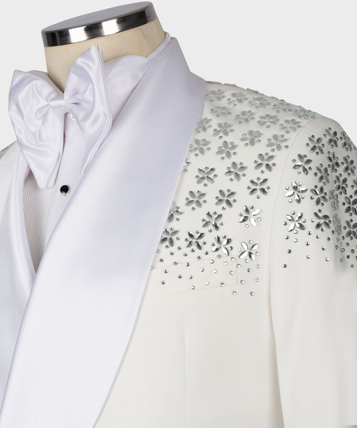 Valerio Milano Men's White 100% Silk Satin Custom Desing Classic Vest Suit W/ Pant