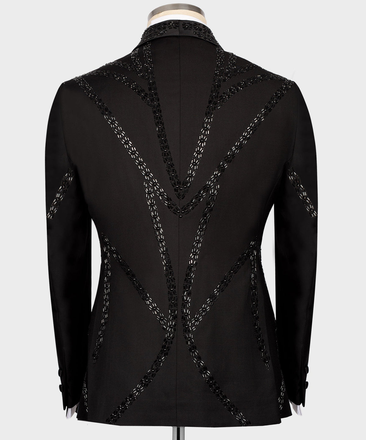 Valerio Milano Men's Black Front One Button Classic Custom Desing Vest Suit W/ Pant