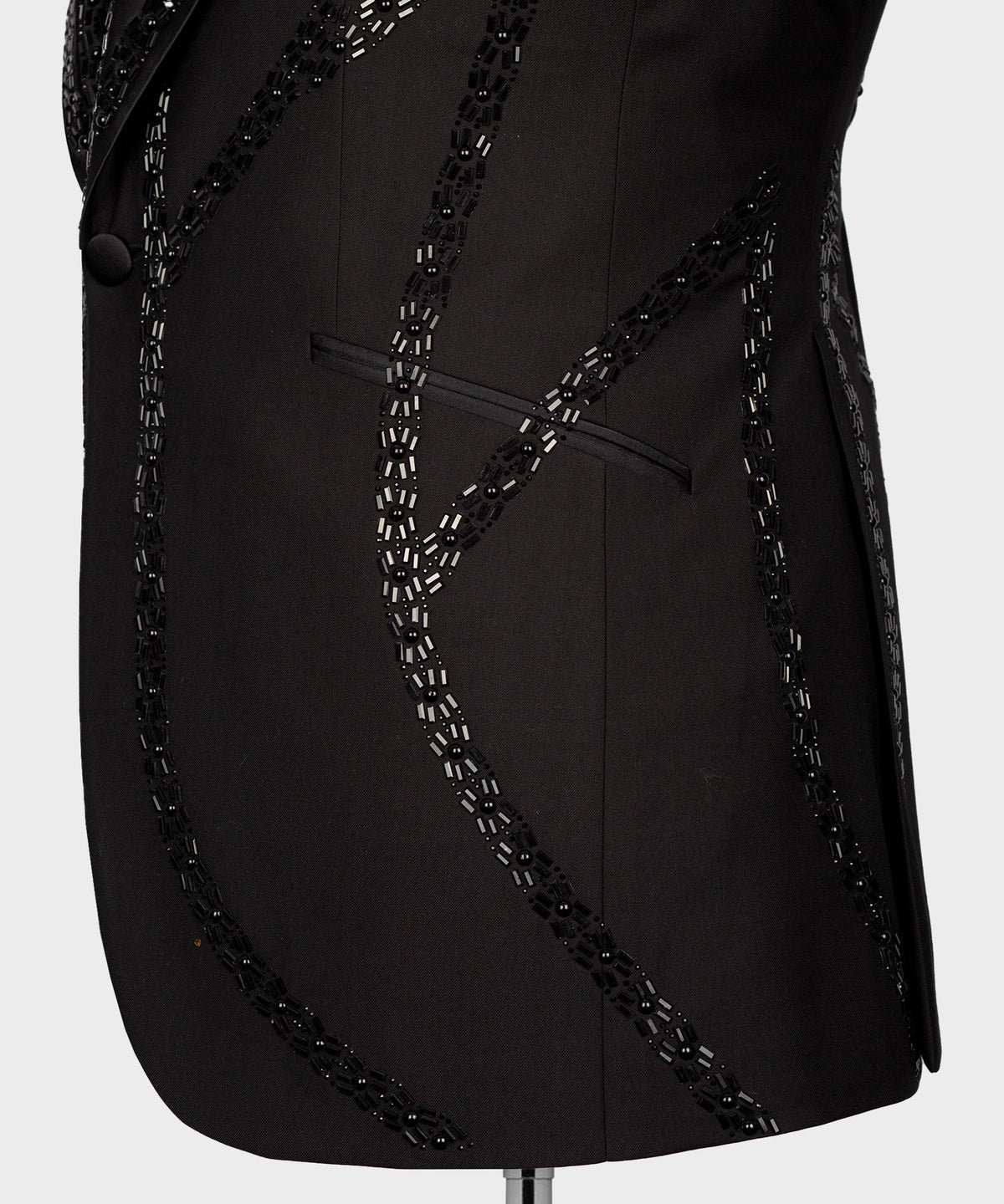 Valerio Milano Men's Black Front One Button Classic Custom Desing Vest Suit W/ Pant
