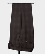 Valerio Milano 3-Piece Italian Men's Suit- Brown 100% Wool Point Seam Classic Suit W/ Straight Leg Trousers