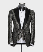 Leopard Print Tuxedo Gray-Black