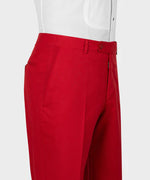 Valerio Milano 3-Piece Italian Men's Suit Red 100% Wool Front 2 Button Classic Vest Suit Straight Leg Trousers