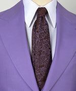 Valerio Milano 3-Piece Italian Men's Suit Lilac 100% Wool Classic Vest Pointed Collar Suit Straight Leg Trousers
