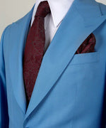 Valerio Milano 3-Piece Italian Men's Suit Blue 100% Wool Classic VestSuit W/ Straight Leg Trousers