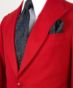 Valerio Milano 3-Piece Italian Men's Suit Red 100% Wool Front 2 Button Classic Vest Suit Straight Leg Trousers